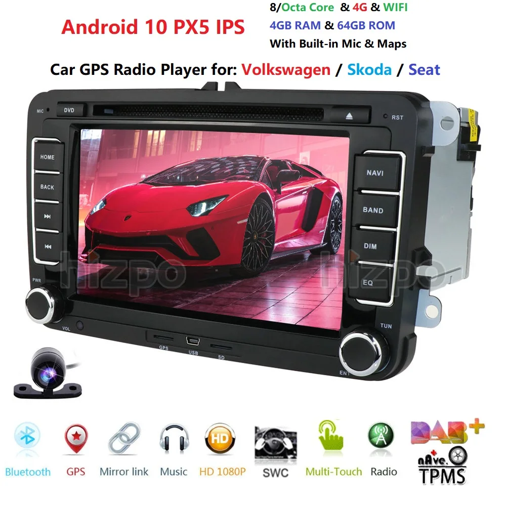 ^*Best Offers Car Multimedia player 2Din Car DVD For VW/Volkswagen/Golf/Polo/Tiguan/Passat/b7/b6/SEAT/leon/Skoda/Octavia Radio GPS DAB Android