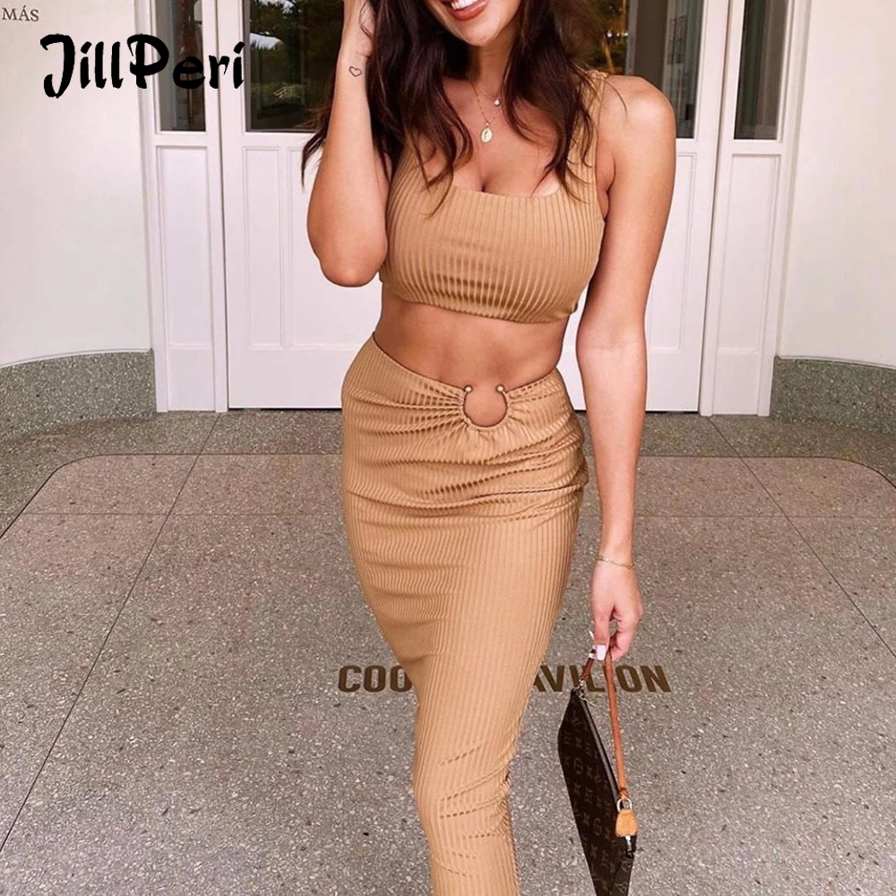 2 piece midi skirt and top