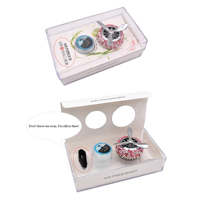 Solid Air Freshener Perfume for Car Air Conditioner Vent Clip Fan Ocean Smell Scent Fragrance Men Women Crystal Auto Accessories