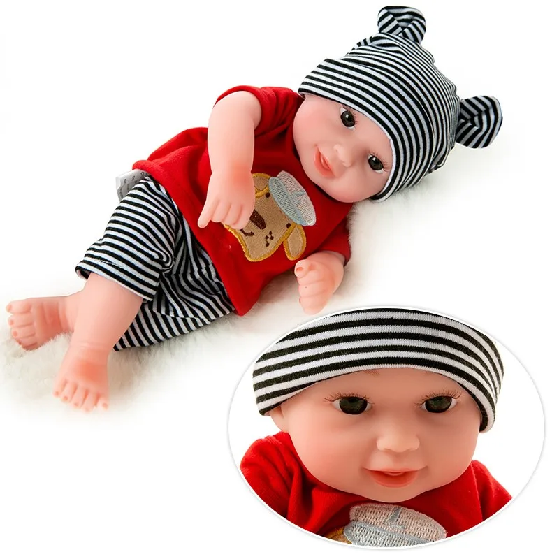 

10 inch born Bebe Reborn Baby Dolls Silicone Soft Cloth Body toddler Doll For Girls Princess Kid Fashion Reborn Dolls