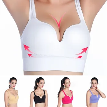 

Women Sports Bra Racerback Seamless Wireless Sleep Top Tank