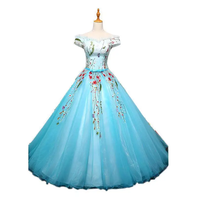 Quinceanera платья 2021 Новое Элегантное бальное платье с коротким рукавом и вырезом