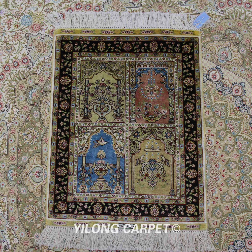 Yilong 1,5 'x2' ручной работы персидский коврик с рисунком маленького размера красочный ковер на стену с рисунком(ZQG294A