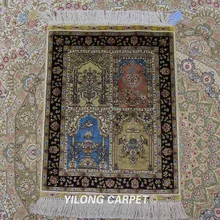 Yilong 1,5 'x2' ручной работы персидский коврик с рисунком маленького размера красочный ковер на стену с рисунком(ZQG294A