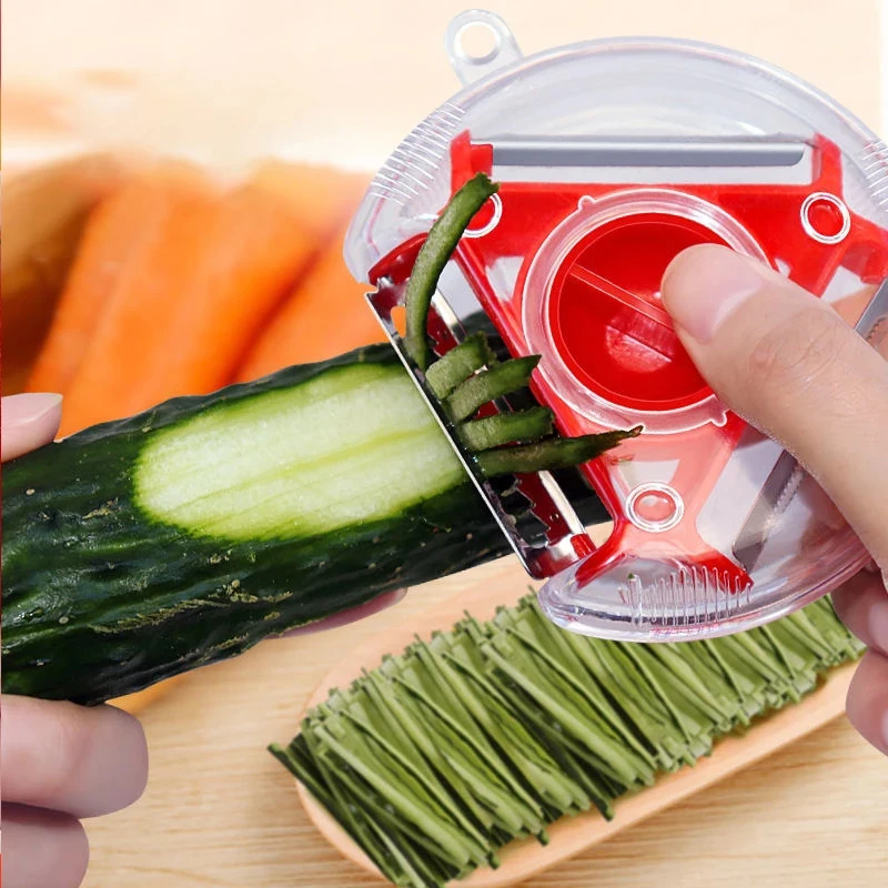 3 in 1 Magic Trio Peeler Set Slicer Stainless Steel Peeler Shredder Julienne Cutter Multi Peel Blade Zesters Grater Kitchen Tool - Image 3