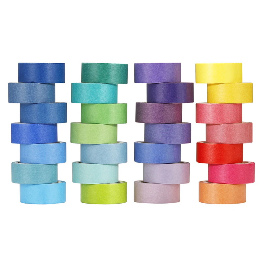 60 Rolls Rainbow Washi Tape Set 4M Colorful Writable Paper Adhesive Masking  Tapes 8MM Width Sticky Paper Tape for DIY Wrapping - AliExpress