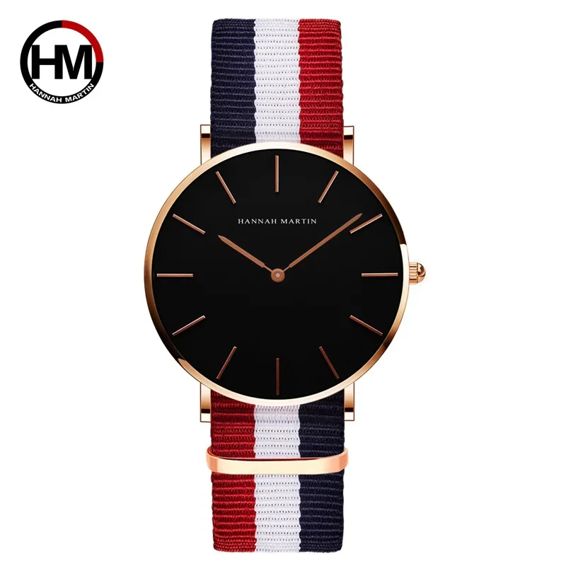 

Hannah Martin hannahmartincb-CH Casual Nylon Tape Quartz Couples MEN'S Watch