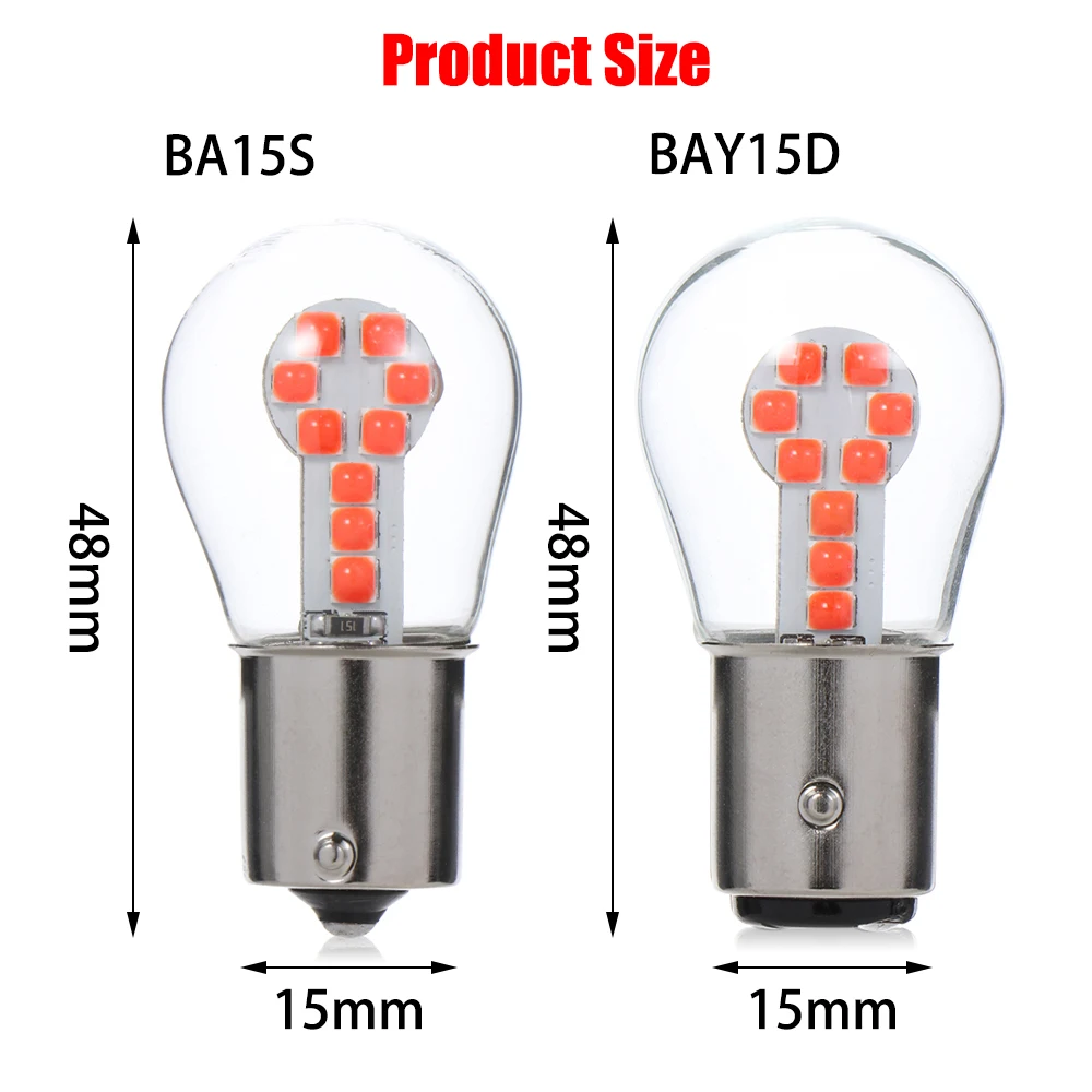 1156 BA15S P21W Led 1157 BAY15D P21/5 W светодиодные лампы R5W R10W 18SMD 800LM Автомобильные противотуманные фары DRL Поворотная сигнальная лампа 12V Белого красного и желтого цвета