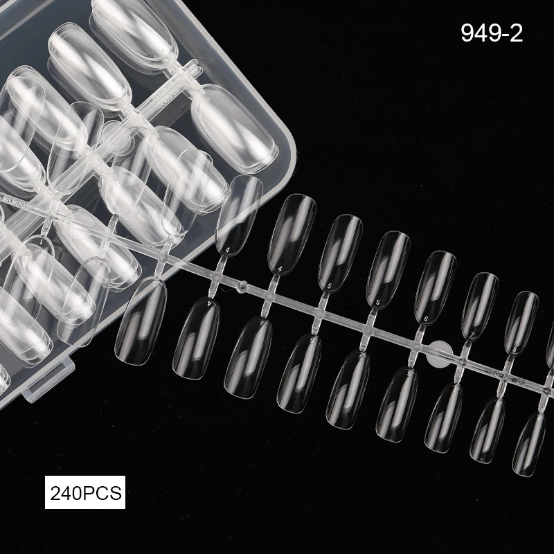 HNUIX 240pcs Long Coffin False Nails Ballerina Nail Tips Full Cover Acrylic Clear Nails Natural False Nails For Gel Nails tool HNUIX 240pcs Long Coffin False Nails Ballerina Nail Tips Full Cover Acrylic Clear Nails Natural False Nails For Gel Nails tool