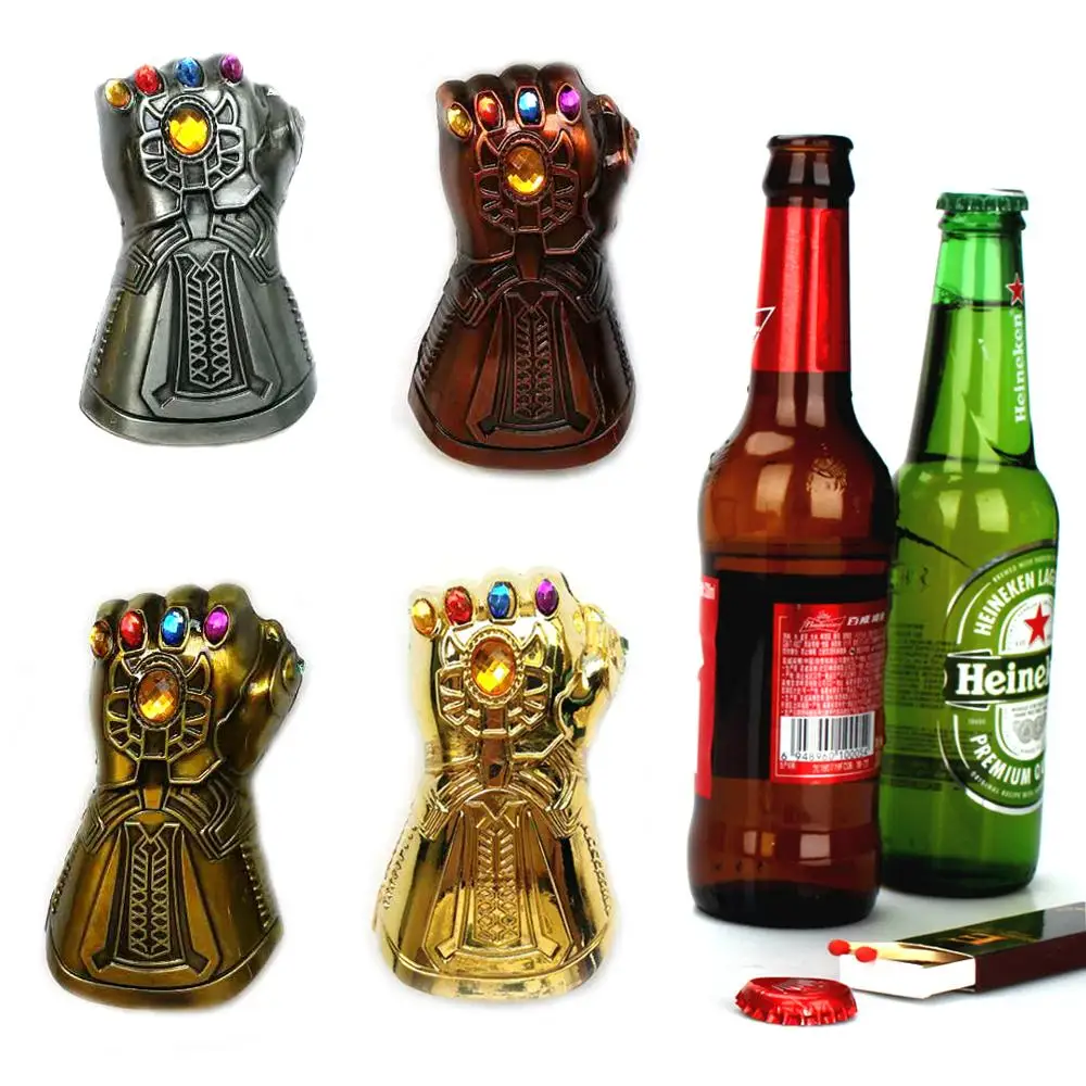 Металлическая открывалка в форме кулак для болельщиков Marvel креативные подарки друзья Мстители открывашка для пивных бутылок Сода крышка открывалка для удаления 35