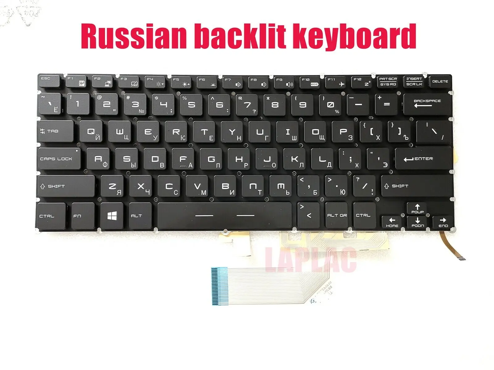 Русская красная клавиатура с подсветкой для MSI MS-14A3/GS43 6RE/GS43VR 6RE/GS43VR 7RE Phantom Pro