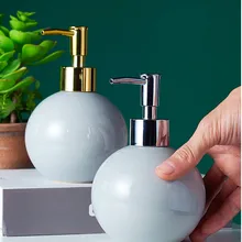 Керамический дезинфицирующий флакон для рук, диспенсер для мыла для кухни, скандинавские аксессуары для ванной комнаты, гель для душа, разъемная бутылка, золото, серебро, Pressi