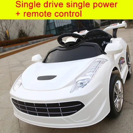 Single drive Детский Электрический автомобиль, большой электрический детский игрушечный автомобиль, электрические машинки для детей, чтобы кататься на четырех колесах, на радиоуправлении, детские ходунки - Цвет: Single drive