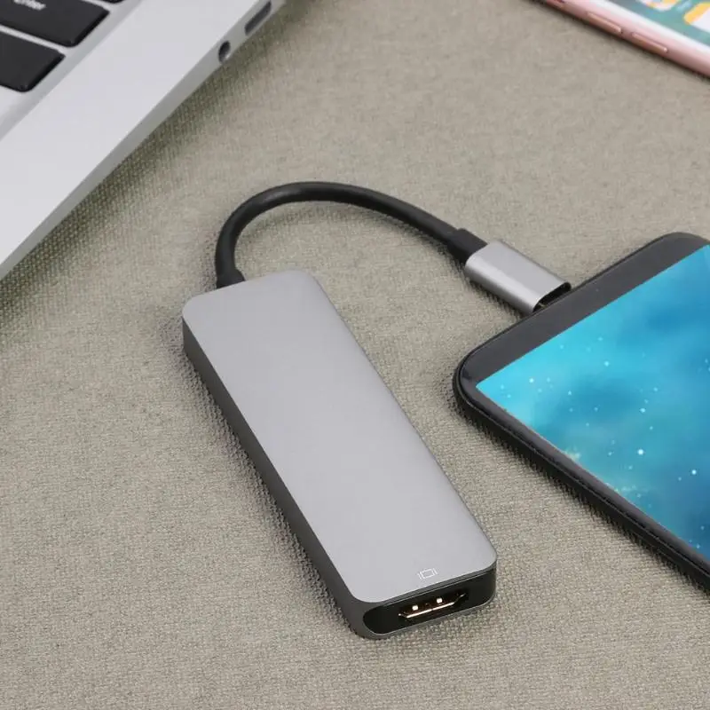 USB C концентратор тип-c до 4K HDMI SD/TF кардридер 2 USB3.0 адаптер разветвитель для MacBook samsung Galaxy S9/S8 huawei P20 Pro
