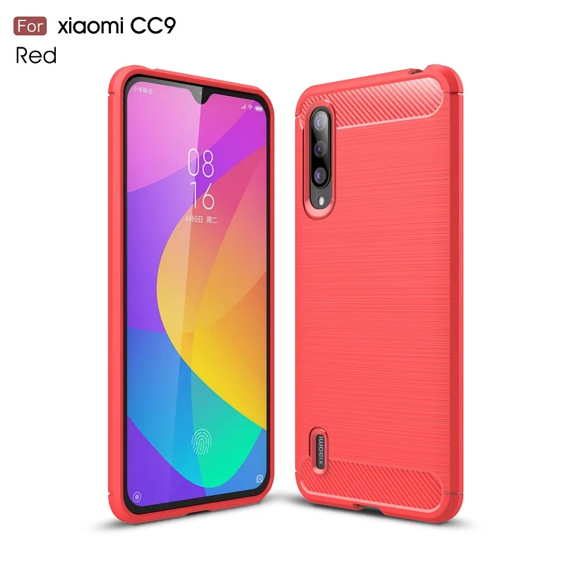 DHL бесплатные чехлы для мобильных телефонов для Xiaomi CC9 задняя крышка Мягкий ТПУ/углеродное волокно чехол для Xiaomi CC9e крышка 50 шт