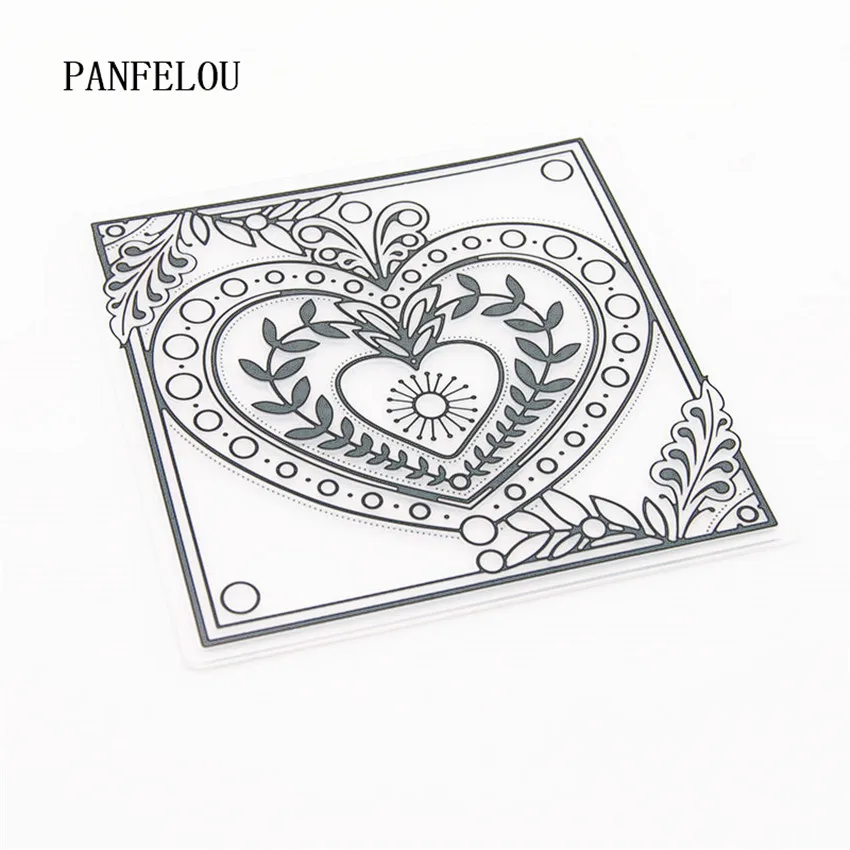 PANFELOU 15x15 лозы в форме сердца папки для тиснения пластик для скрапбукинга DIY шаблон помадка торт фотоальбом для изготовления открыток