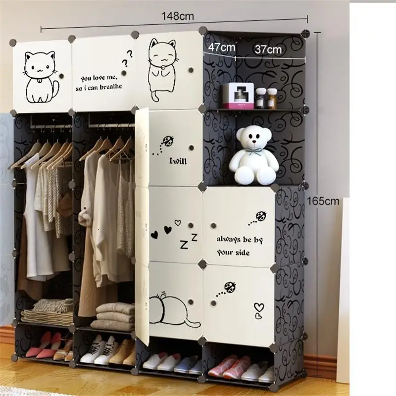 Moveis For Dresser Closet Storage Armario Almacenamiento Mueble De Dormitorio Guarda Roupa Bedroom Furniture Cabinet Wardrobe - Цвет: Version P