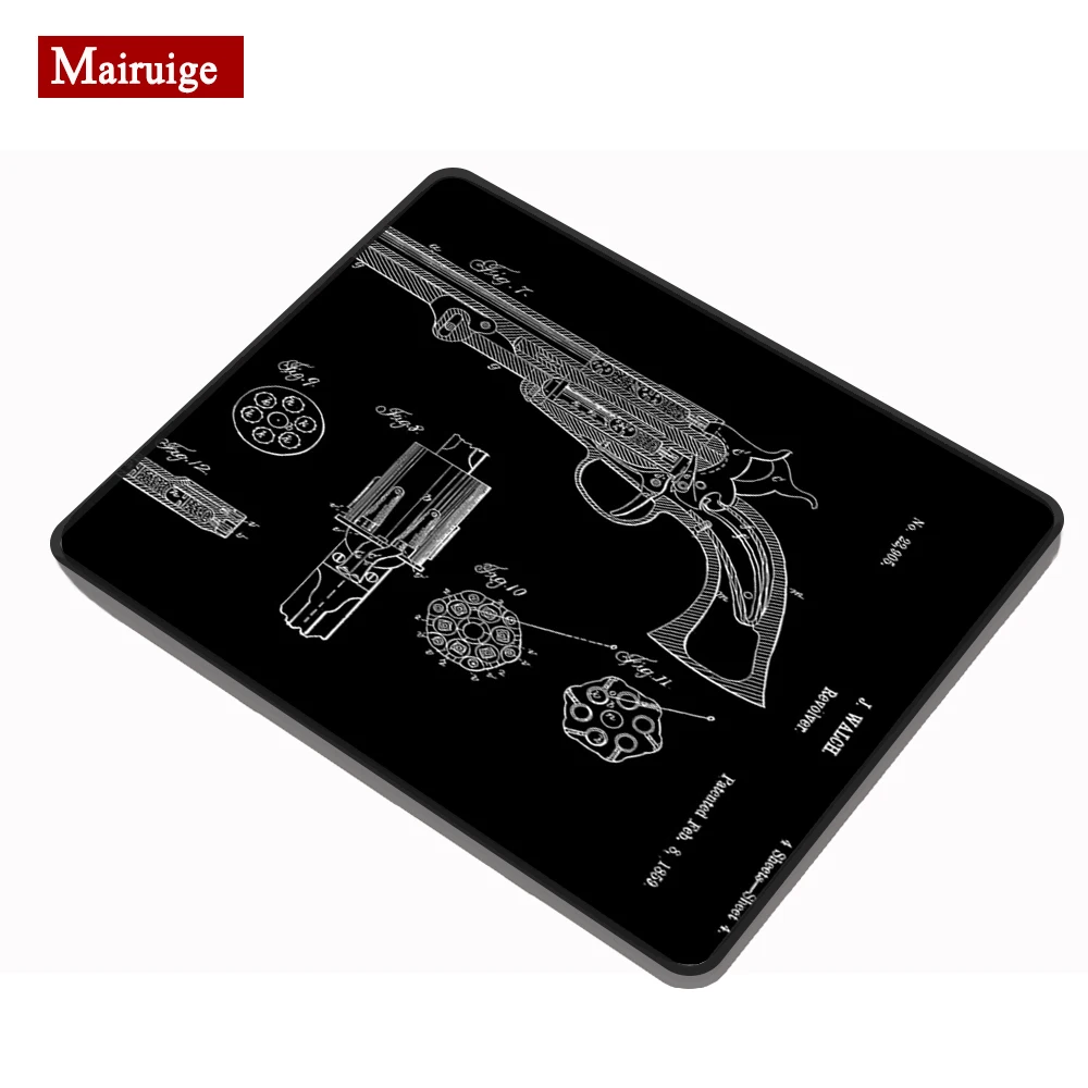 

Pistol Black Cloth Mouse Pad 20x18cm Firearm Exploded View Disassembly Mousepad Small Cool Simple Gamer Pc Compute Desk Mat
