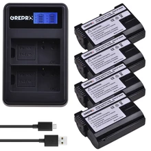 

4x EN-EL15 ENEL15 EN EL15 EL15A Camera Battery + LCD Dual Charger for Nikon D600 D610 D810 D7000 D7100 d750 V1 D600E D800 D800E