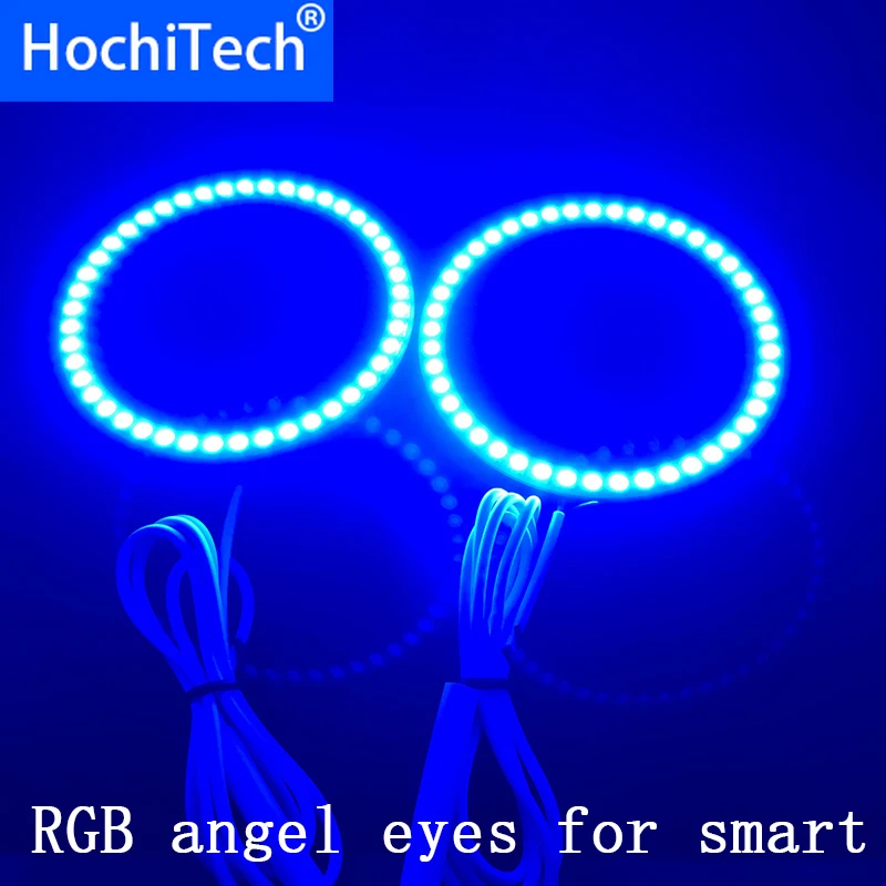 2 шт./компл. Мульти-Цвет RGB SMD 5050 светодиодной вспышкой глаза ангела светильник для