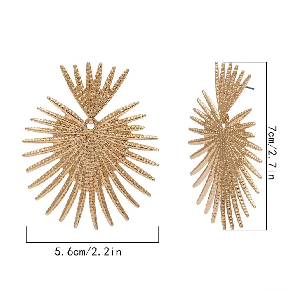 SHIXIN Punk Exaggeration Big Earrings for Women Vintage Unique Heart Designer Earrings 2020 Statement Drop Earrings Fashion Gift