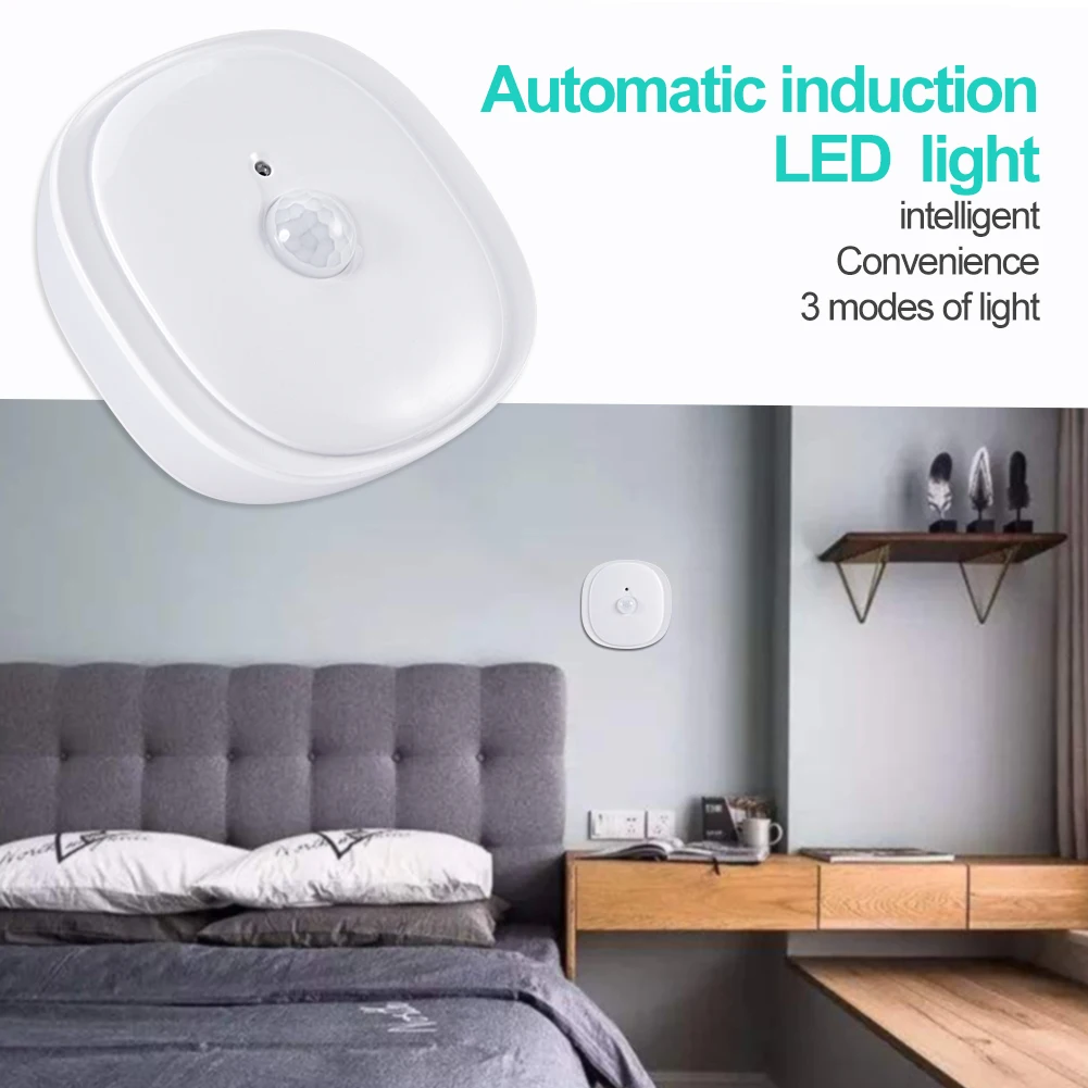 

Automatic Induction LED Lights LED Lamp for Bedroom 360 Degree Rotating Light Projector Night Lamp