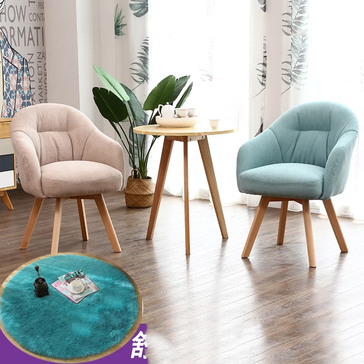 

Nordic Single Lazy Couch Chair Balcony Leisure Bedroom Living Room Chair Small Apartment Comfortable Sedentary Cloth Home ChairF