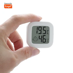 Thermomètre et hygromètre numérique intelligent sans fil, compatible avec l'application tuya, Bluetooth, fonctionne avec batterie 
