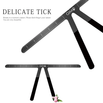 

1pcs Permanent Makeup Eyebrow Ruler Measure Tool Metal Eyebrow Three-Point Positioning Balance Ruler Shaping Grooming Stencil