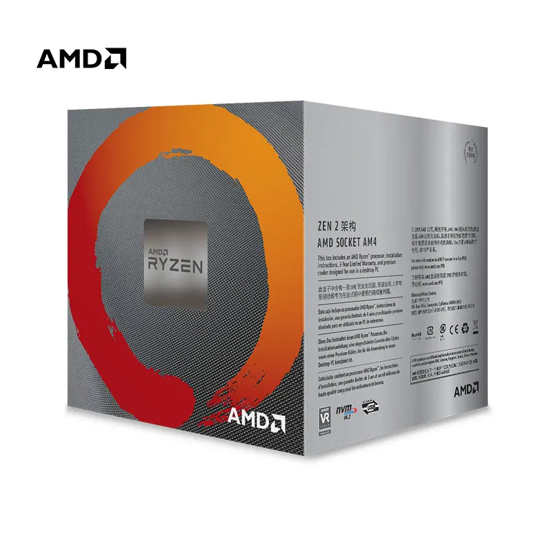 Процессор AMD Ryzen 5 3600X R5 3600X3,8 GHz шестиядерный 12-Thread 7NM 95W L3 = 32M 100-000000022 cpu Socket AM4 с охлаждающим вентилятором