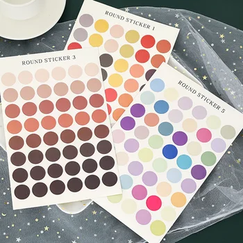 

1 Pc Colorful Dot Sticker Basic Geometric Sealing Sticker DIY Scrapbooking Journal Photo Decorative Stickers Stationery