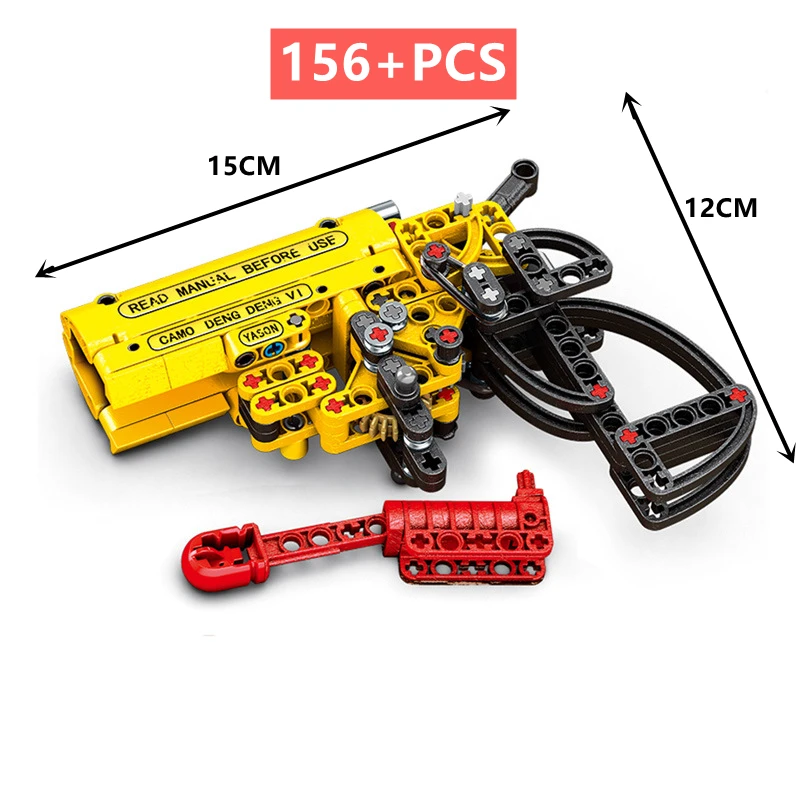 Toy Gun Popgun Signal Gun Building Blocks Weapon Bricks Educational Shooting Toys for Boy Gift