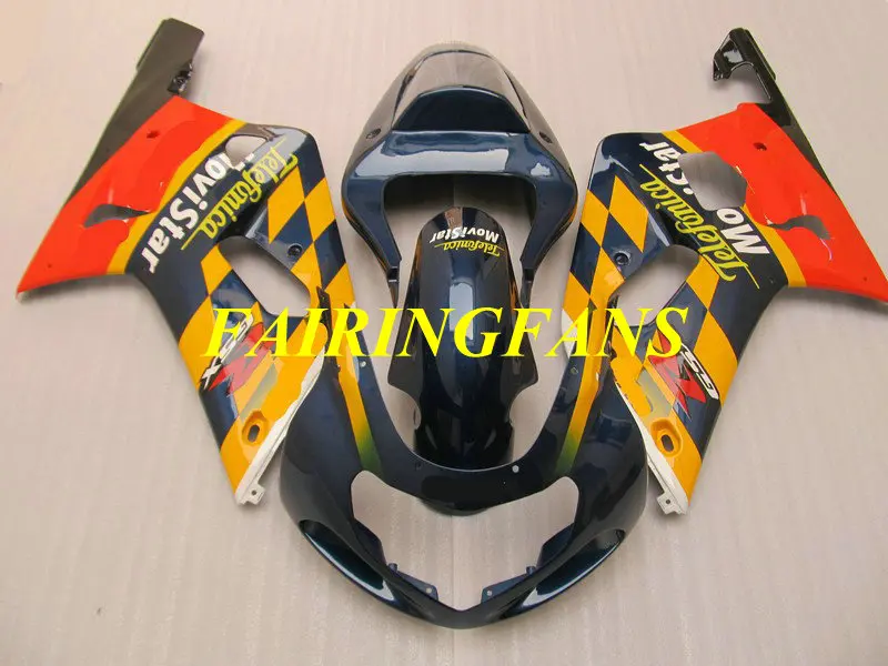 Мотоцикл обтекателя тела для GSXR600 750 K1 01 02 03 GSXR 600 GSXR750 2001 2002 2003 ABS Обтекатели Кузов+ подарки SH81