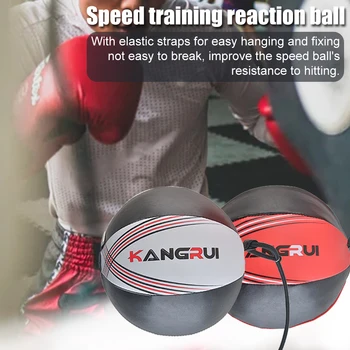 

Reflex Training Punch Bag Workout PU Leather Muay Thai Round Fitness Equipment Bodybuilding Double End Gym Boxing Speed Ball