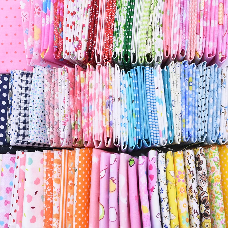 7 pçs/pçs/set dot stripe impresso retalhos algodão tecido panos para diy costura artesanato material tilda bordado tecido pano 25*25cm