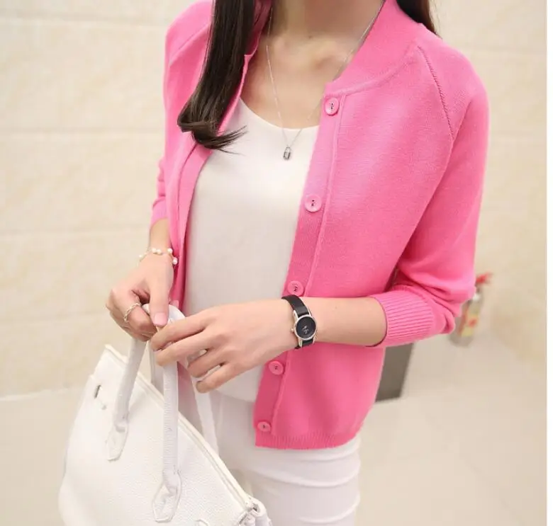 Xnxee New spring summe female knit cardigan sweater coat short female a little shawl knitted jacket female 11 color Xnxee New spring summe female knit cardigan sweater coat short female a little shawl knitted jacket female 11 color
