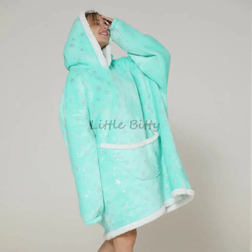 Wearable Blanket Adult Kids Sizes Winter Family Hoodie Blankets Oversized Hoodie TV Blanket for Women Men Kids Family Pajamas matching couple outfits