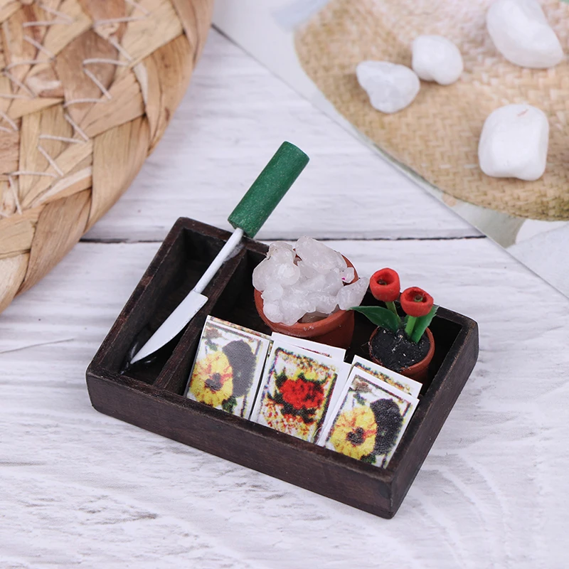 DIY Miniatura Металл Лейка тянет тележку лопата, грабли садовые инструменты для детей куклы дом Миниатюрные аксессуары