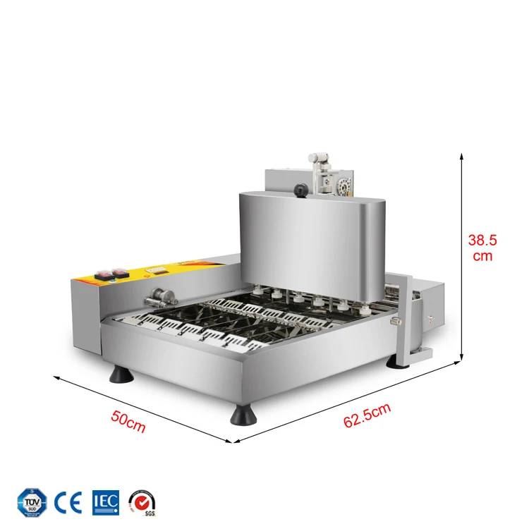 Коммерческий пончик Электрический автоматический Пончик машина фритюрница 6 raws автомат для Жарки пончиков мини вафельница для пончиков