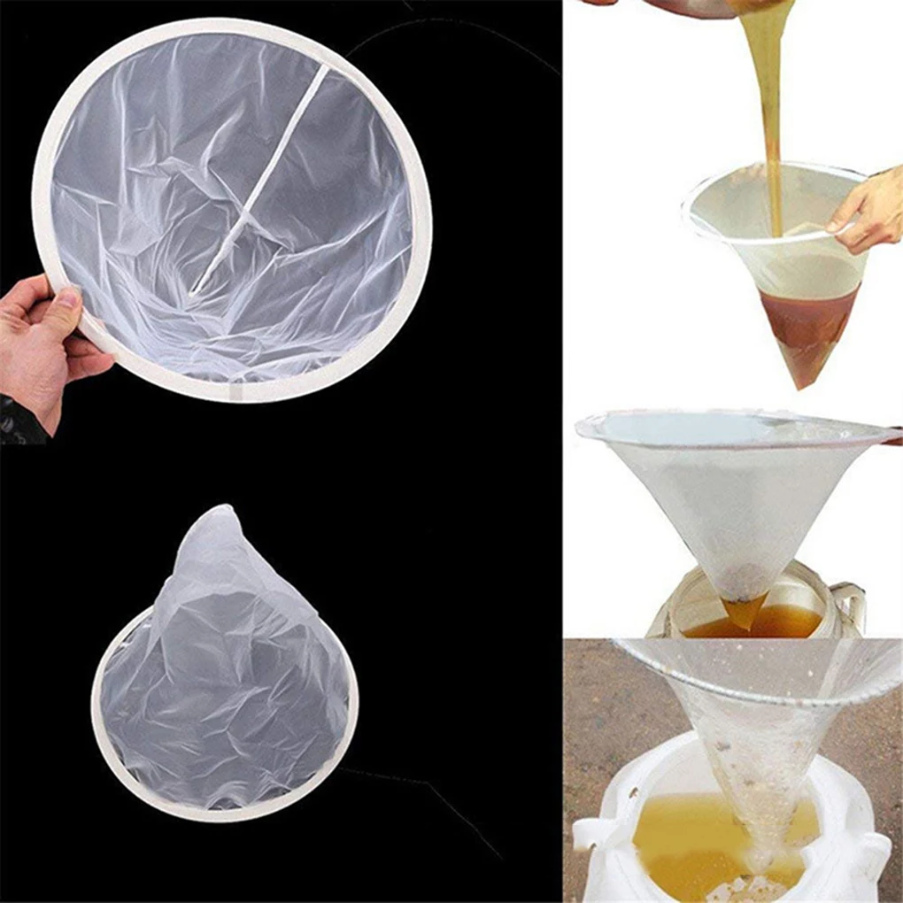 

Nylon Fiber Honey Strainer Filter Net Impurity Filtering Fabric Bee Beekeeping Tools 35cm Metal Circle Design Honey Filter