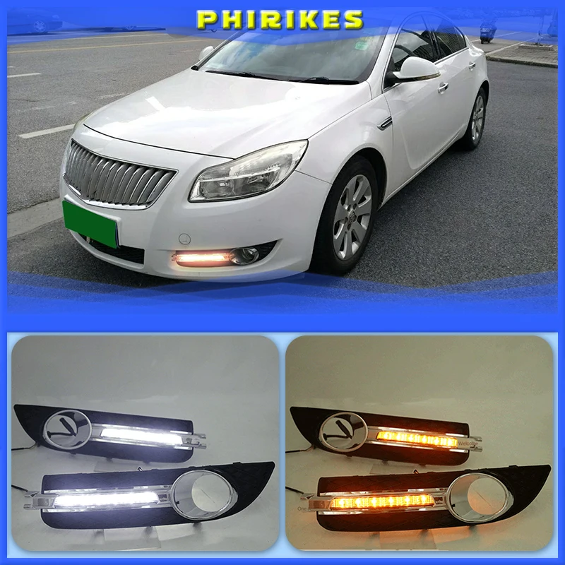 

Дневные ходовые огни для Buick Regal 2009-2013, светодиодные дневные ходовые огни с указателем поворота, 2 шт.