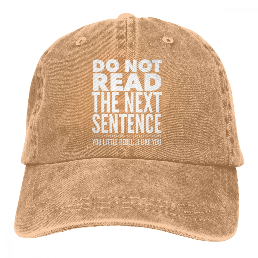 Не читайте следующее предложение Casquette темно-синие унисекс Мужские Женские джинсовые бейсболка с ремешком кепки Регулируемая шляпа для гольфа папа - Цвет: Хаки