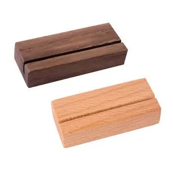 

Wooden Numbers Photo Display Stand Business Card Holder Name Memo Clips Office Desk Organizer Dinner Party XXUC