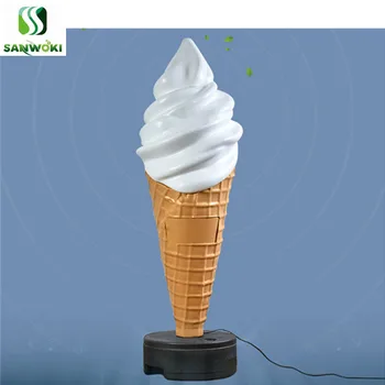 

1.5m Simulation ice cream modeling lamp ice cream cone adversting light fake cones crispy LED light advertisement light