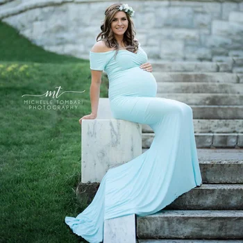 

Maternity Women Dress Maxi Dress Chiffon Dresses Photography Prop Dress Clothes Summer Short Sleeve Party Dress Clothing