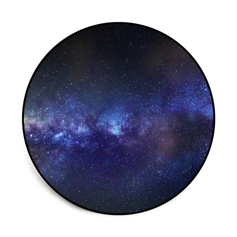 С принтом Вселенной Galaxy круглый коврик Нескользящая основа моющаяся губка ковер в холл домашний декоративный ковер