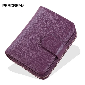 

2018 new women's wallet short section multi-function card package women's wallet zipper leather driving license leather