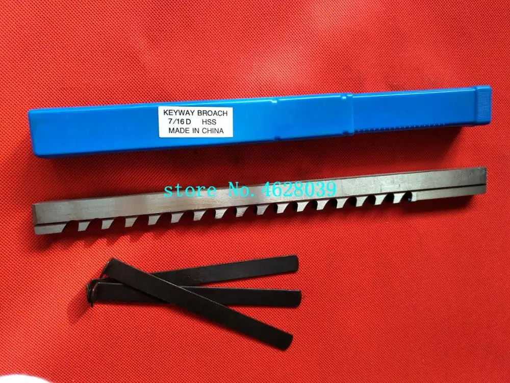 7/16 D Push Type HSS Keyway Broach Inch Size Cutting Tool for CNC Machine