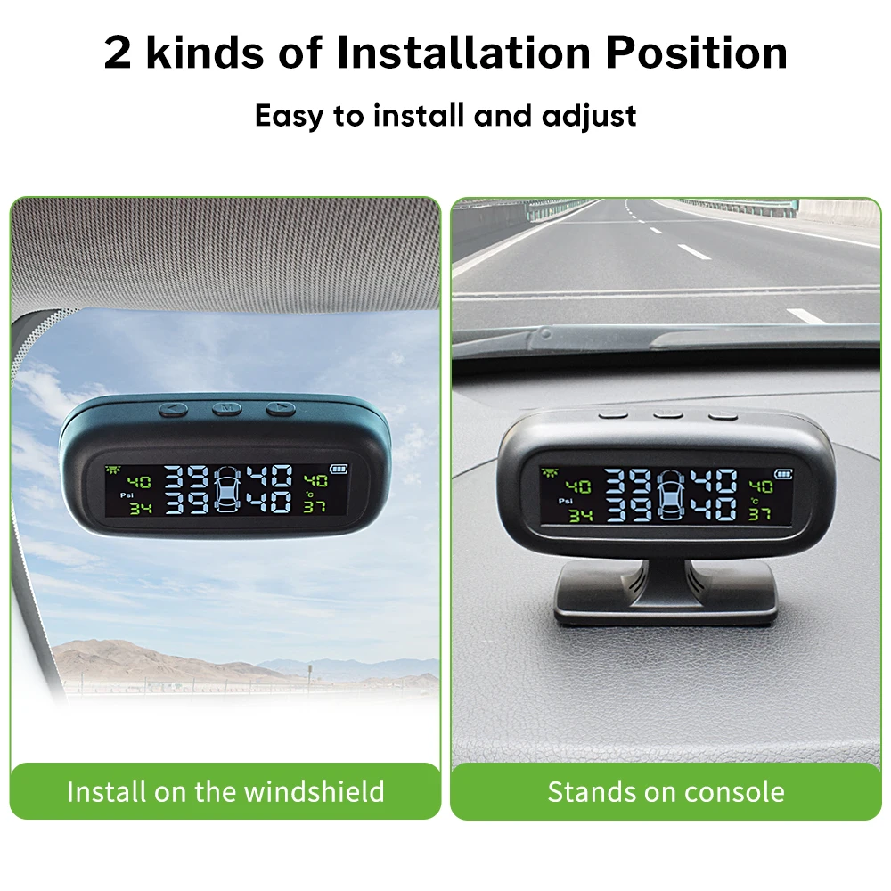 Система контроля давления в автомобильных шинах Deelife TPMS, внутренний внешний датчик, солнечные колеса TMPS, Беспроводная сигнализация давления в шинах