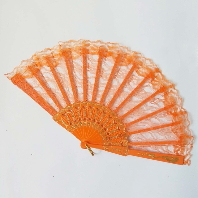 Fans Hollow Lace Chinese Style Wedding Hand Fans Retro Folding Held Flowers Fans Decorative Dance Accessories New